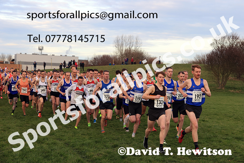 Senior mens 2024 NECAA Cross Country Champs., Temple Park, South Shields. Photo: David T. Hewitson/Sports for All Pics